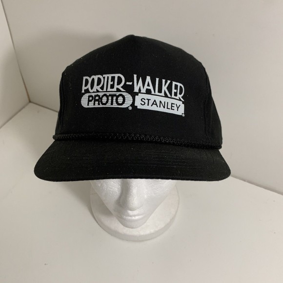 VINTAGE Porter-Walker Stanley Proto Tools Rope Hat Company Logo Snapback Cap - Picture 2 of 11